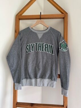 Slytherin Gray Crewneck Sweatshirt - Official House Logo